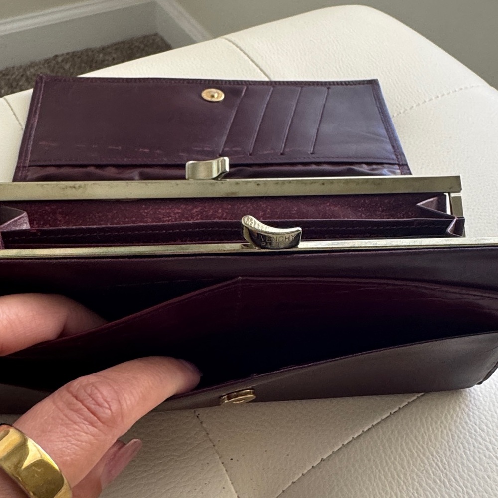 Givenchy Vintage Burgundy Leather Long Wallet - Picture 11 of 12